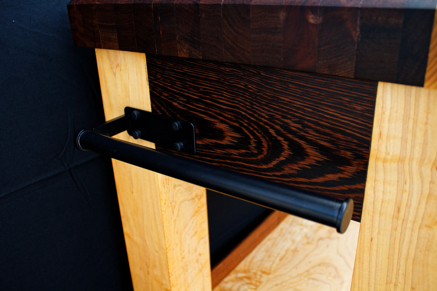 Custom Hardwood Butcher Block Cart: Kitchen Cart | Mobile Wine Bar | Serving Block My Store