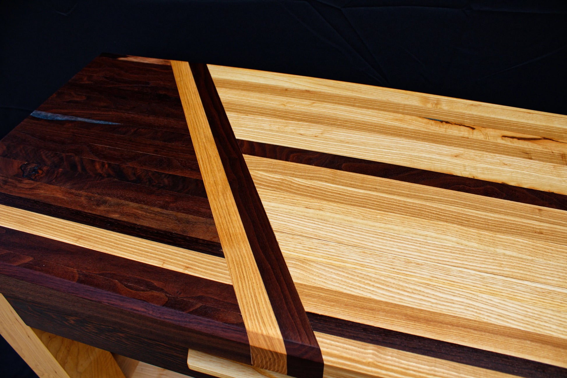 Custom Hardwood Butcher Block Cart: Kitchen Cart | Mobile Wine Bar | Serving Block My Store