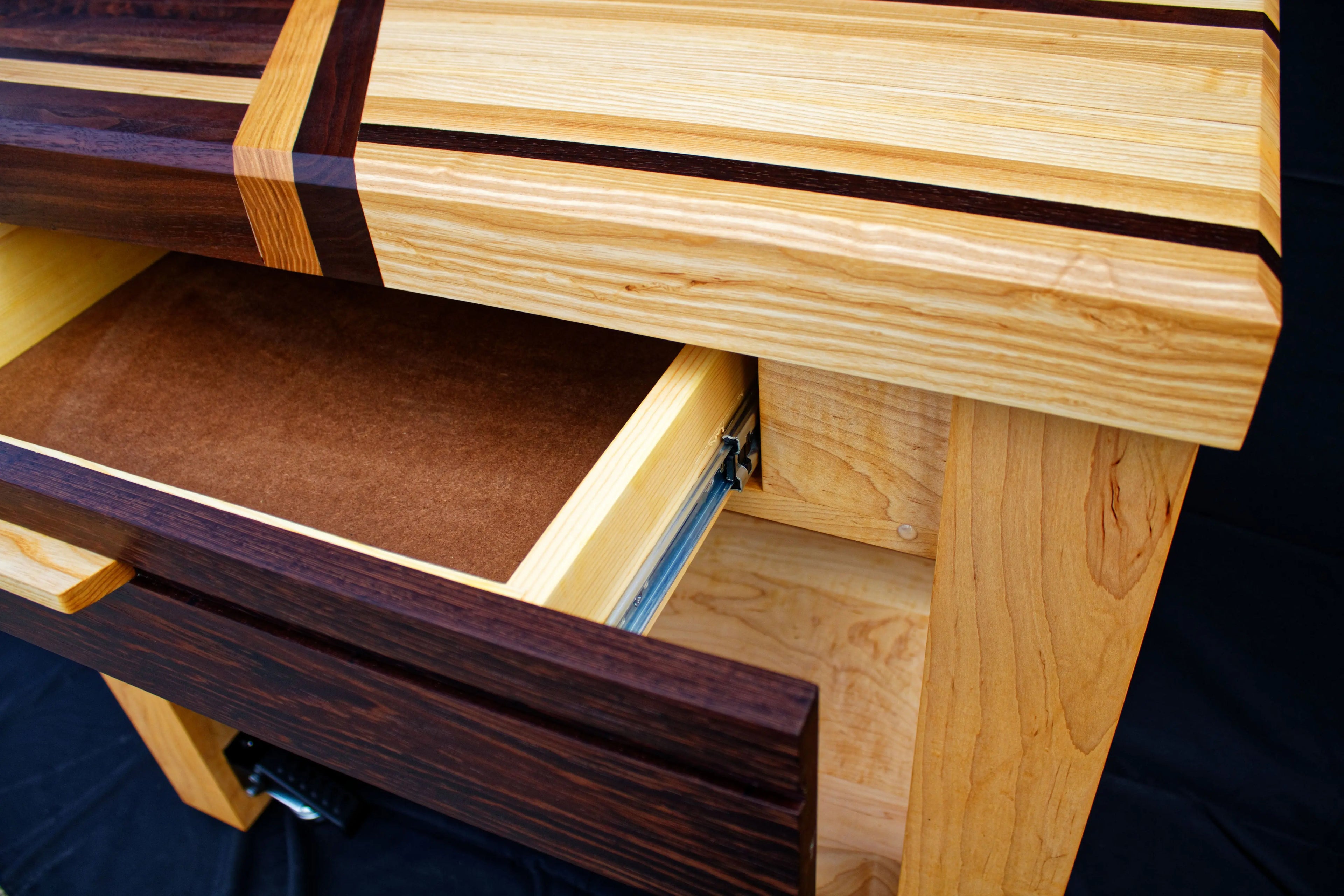 Custom Hardwood Butcher Block Cart: Kitchen Cart | Mobile Wine Bar | Serving Block My Store